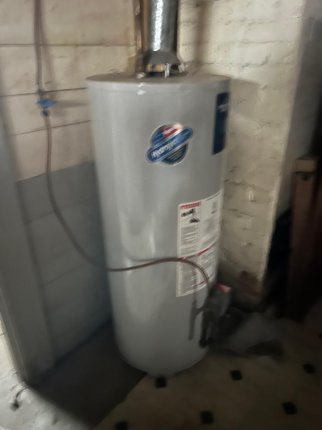 utilities featuring gas water heater