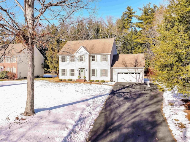 colonial house with a garage