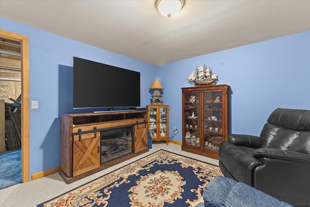 view of carpeted living room