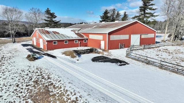 view of snow covered structure