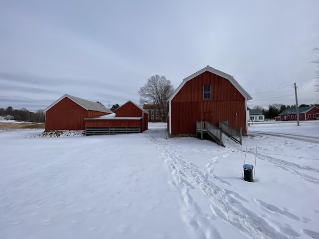 view of snow covered structure