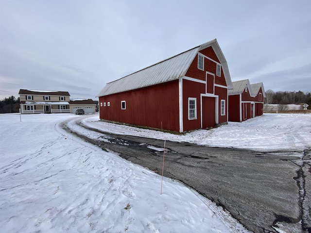 view of snow covered structure