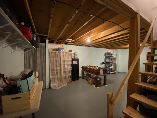 view of basement