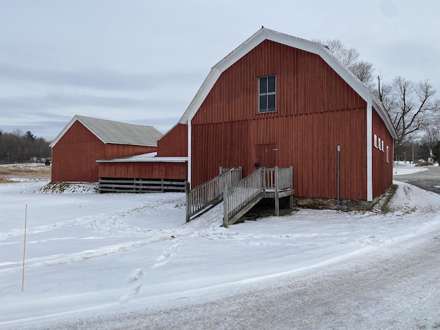 view of snow covered structure