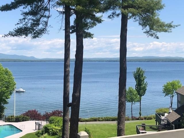 view of water feature featuring a mountain view