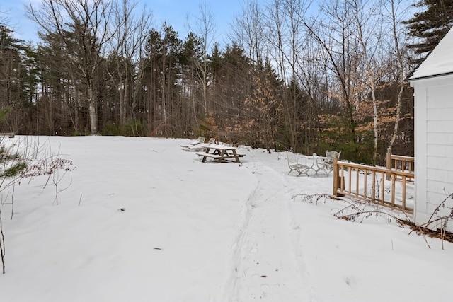 view of snowy yard