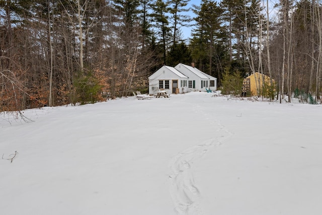 view of snowy yard