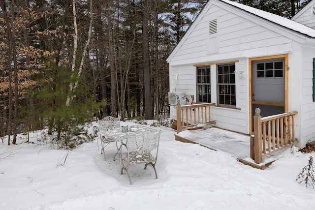 exterior space featuring a garage