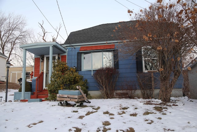 view of bungalow-style home