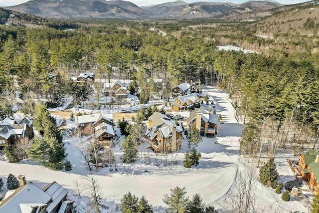 bird's eye view featuring a mountain view