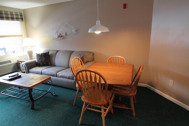 dining room with carpet flooring