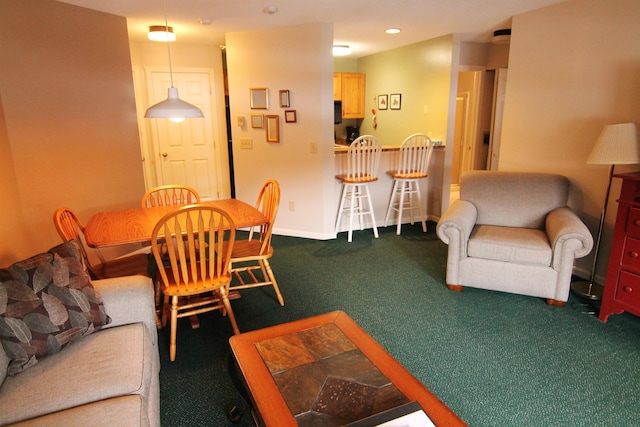 view of carpeted living room