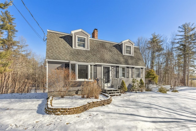 view of new england style home