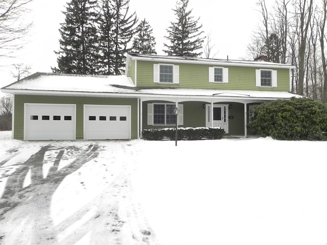 view of property with a garage