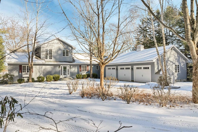 view of property featuring a garage