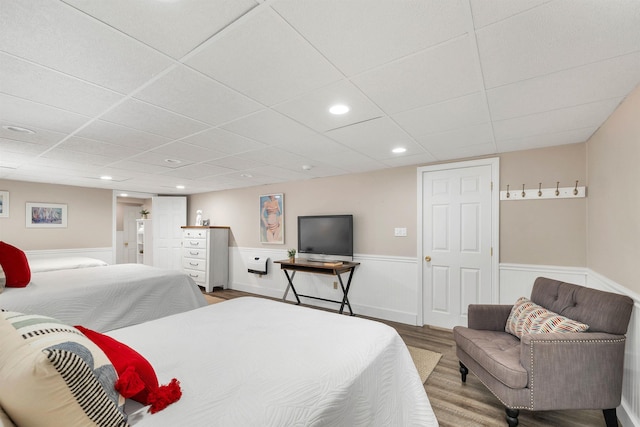 bedroom featuring wood-type flooring