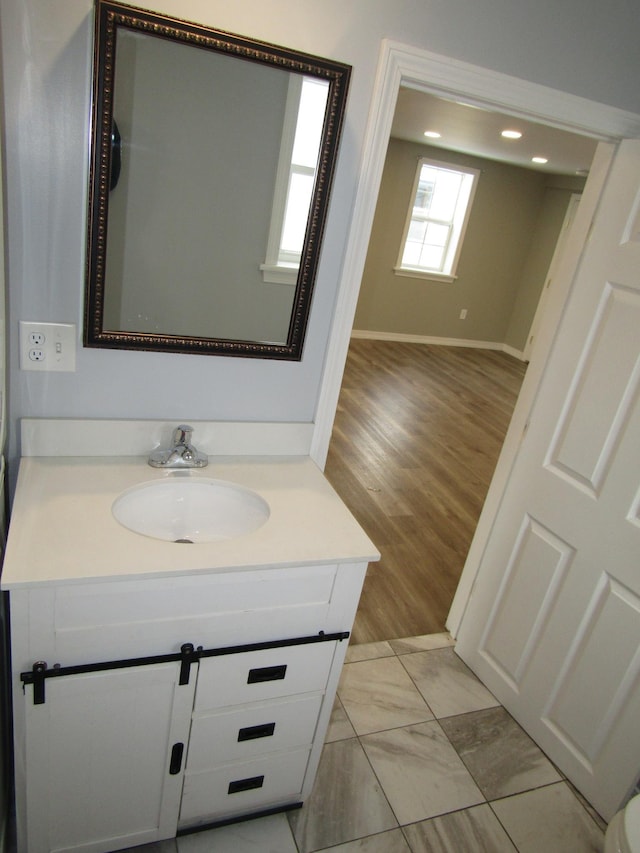 bathroom with vanity