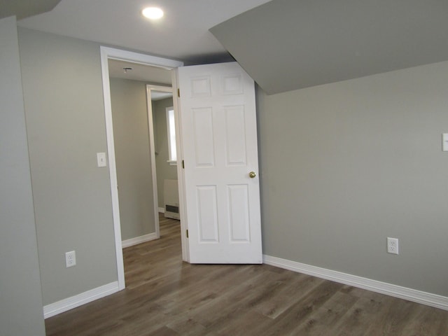 interior space featuring dark hardwood / wood-style flooring