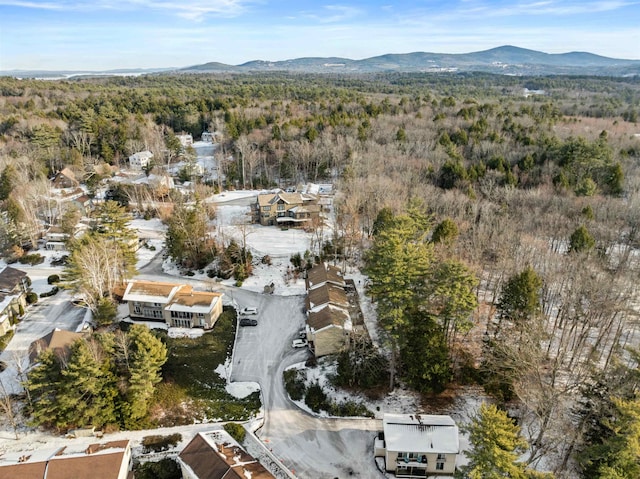 bird's eye view featuring a mountain view