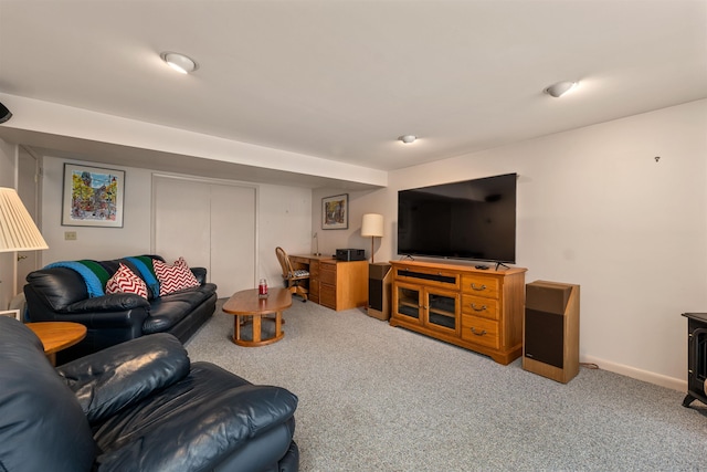 view of carpeted living room