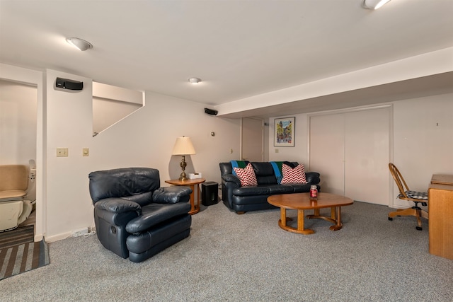 view of carpeted living room