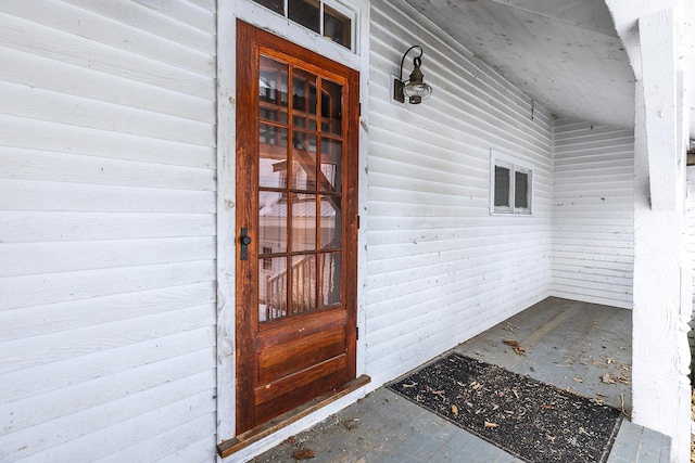 view of doorway to property