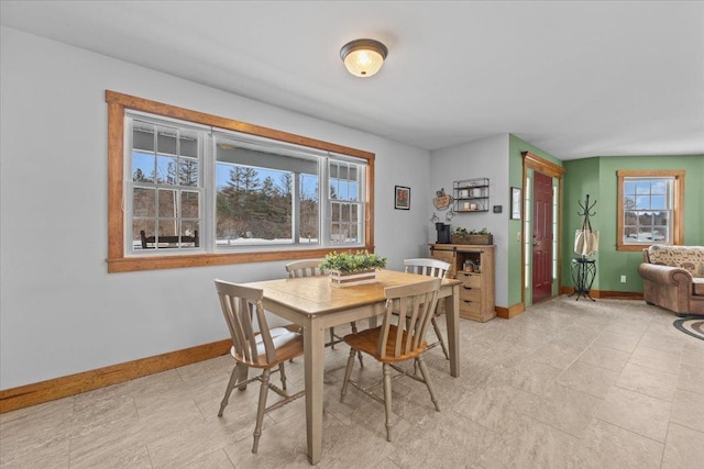 view of dining room