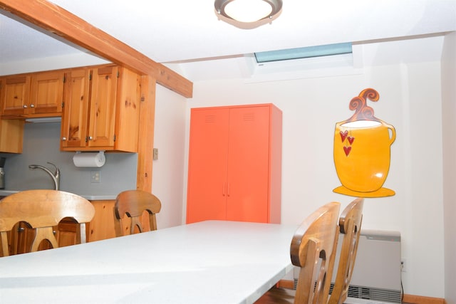 dining area with sink