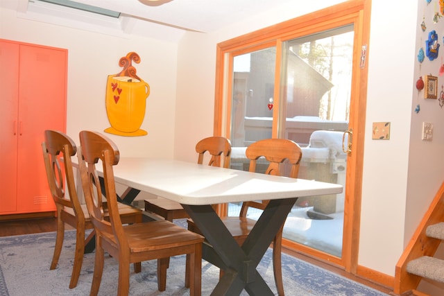 dining room featuring dark wood-type flooring