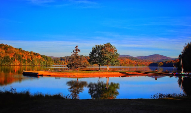 water view with a mountain view