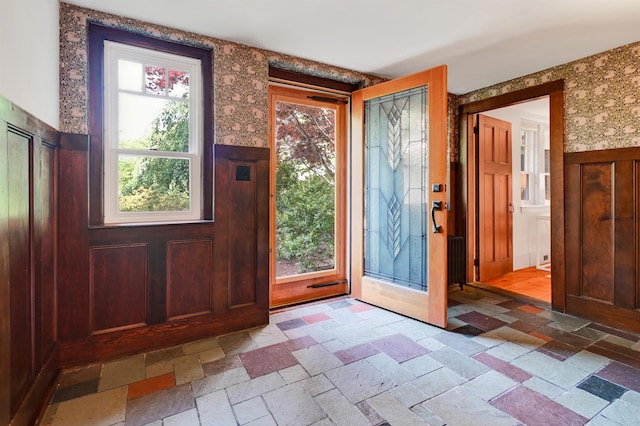 doorway with plenty of natural light