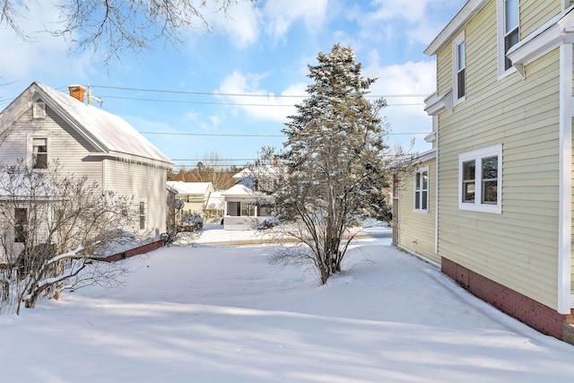 view of snowy yard