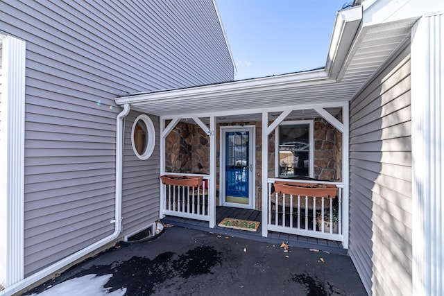 view of doorway to property