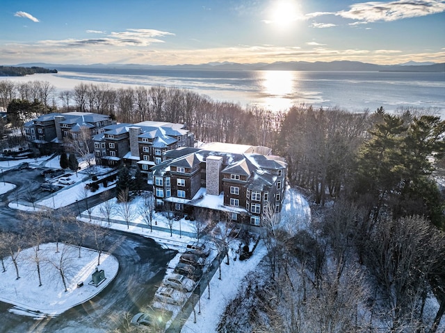 view of snowy aerial view