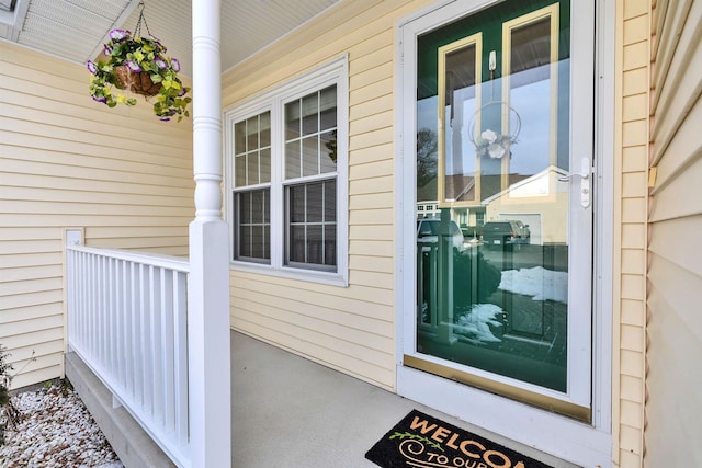 view of doorway to property