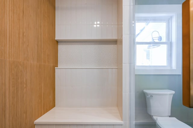 bathroom with toilet and plenty of natural light