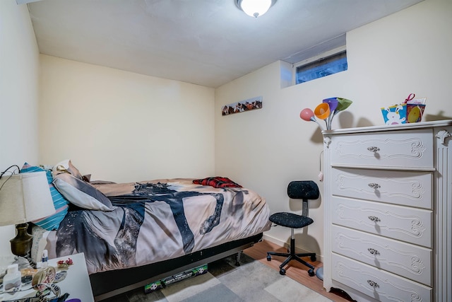 bedroom featuring light hardwood / wood-style floors