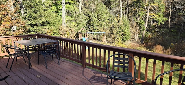 view of wooden terrace