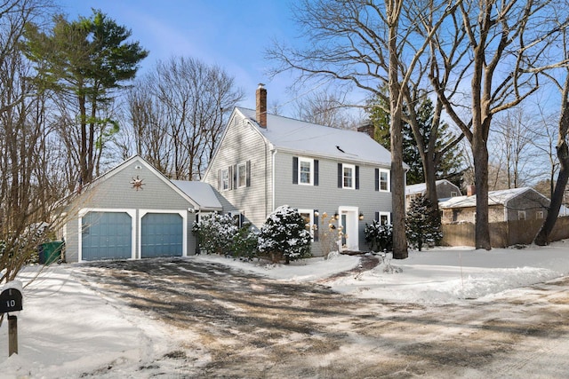 view of snow covered property