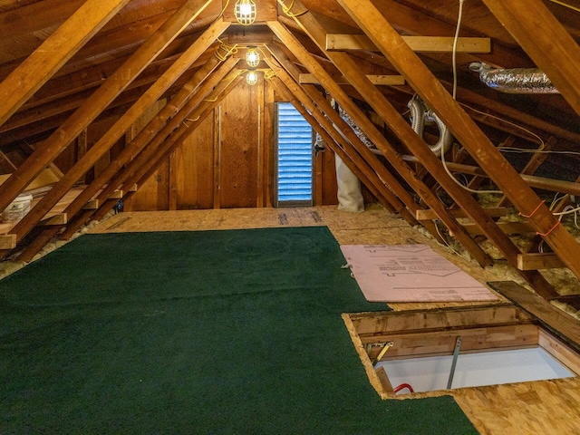 view of attic