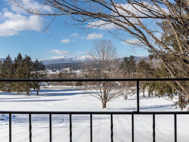 exterior space with a mountain view