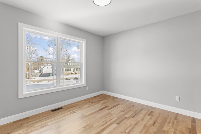 empty room featuring light hardwood / wood-style flooring