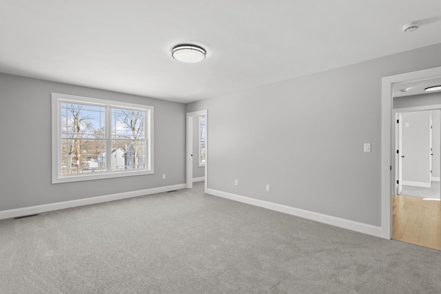 view of carpeted spare room