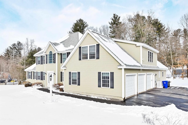 exterior space featuring a garage