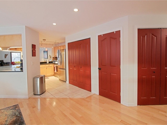 interior space featuring light hardwood / wood-style flooring