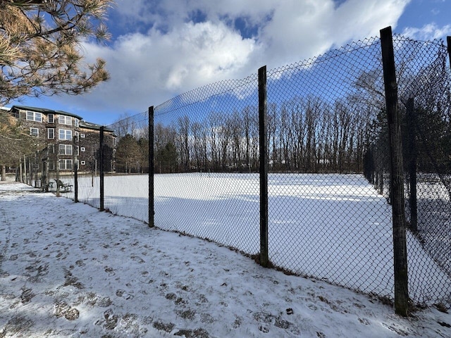 view of snowy yard