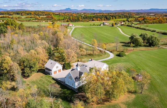 aerial view featuring a mountain view