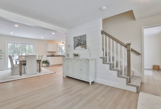 interior space featuring light hardwood / wood-style flooring