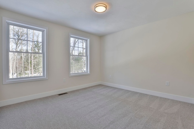 view of carpeted spare room