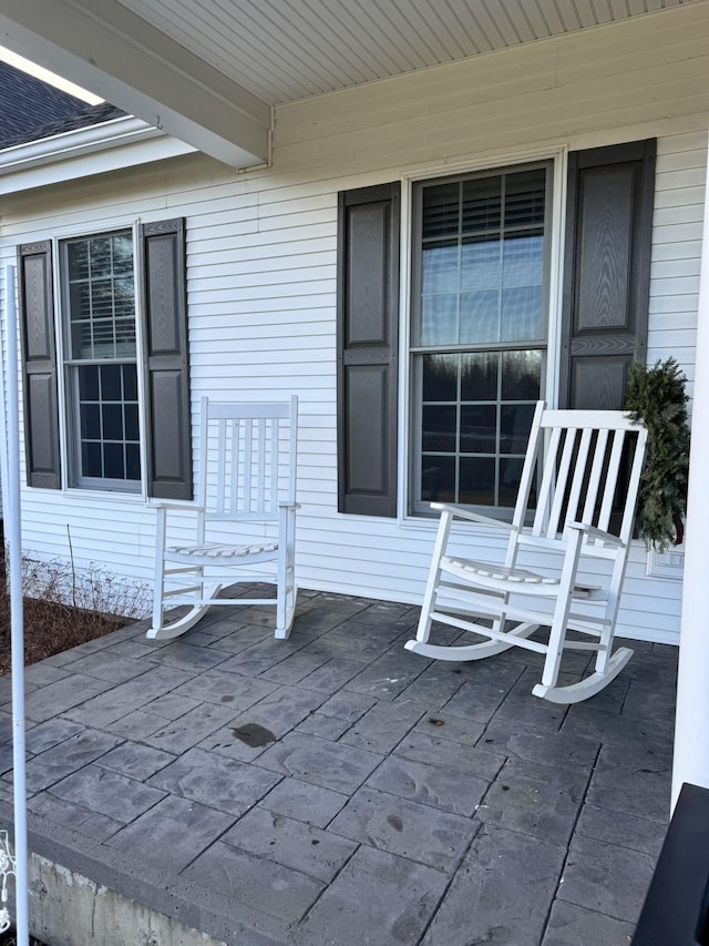 exterior space featuring covered porch